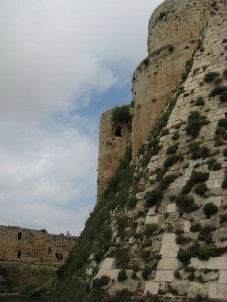 The inside wall at Crac de Chevaliers