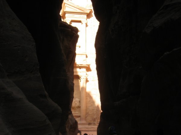 First view of the Petra Treasury