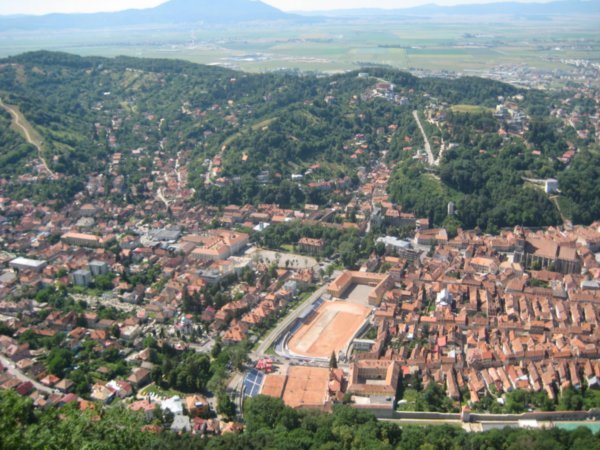 View of Brasov from up high.