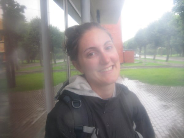 Triona loving the rain.