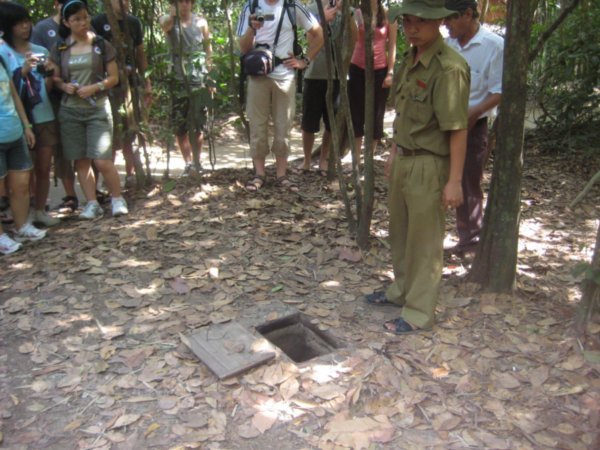 A man hole used by the Viet Com