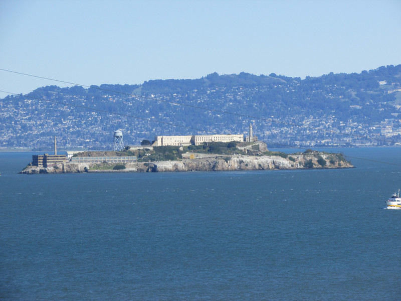Alcatraz From the GG Bridge