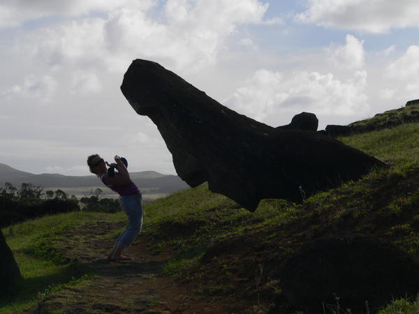 After lying in wait for centuries the Moai finally jumps for his victim