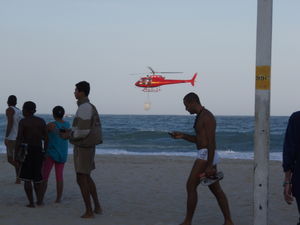 Strong currents make swimming a one way trip with helicopter-only return