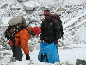 Sherpas Collecting Gear
