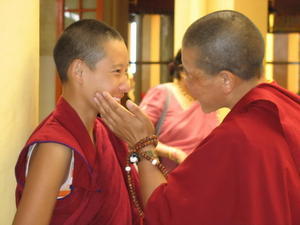 Budhist Monks in Dalai Lama's residence