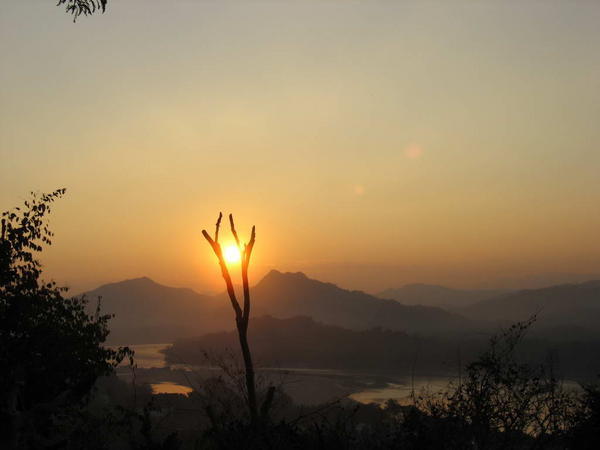 Sunset over the Mekong River
