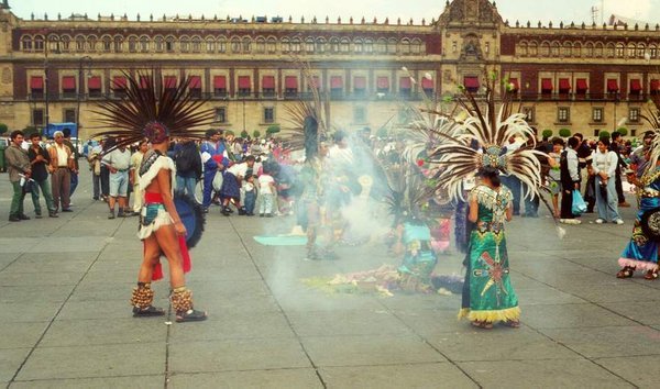 Tribal dance in Mexico City