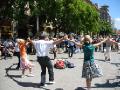Sunday's folk dances near the cathedral 