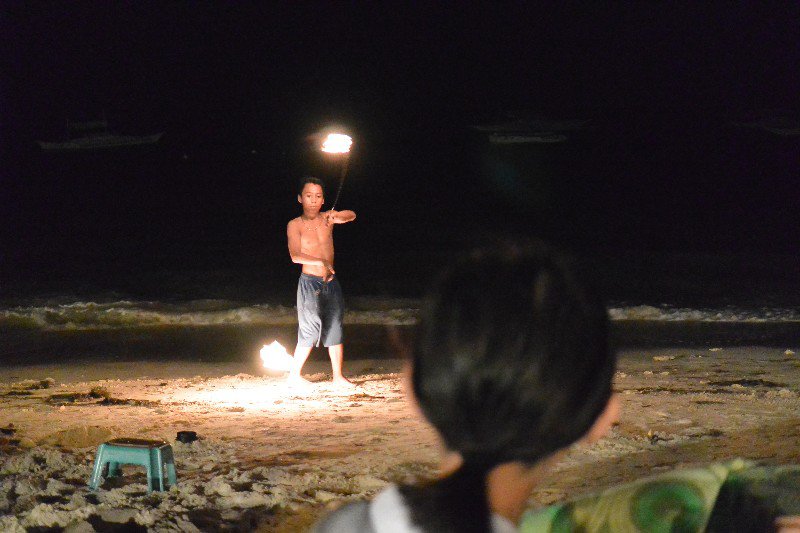 Performance by the beach