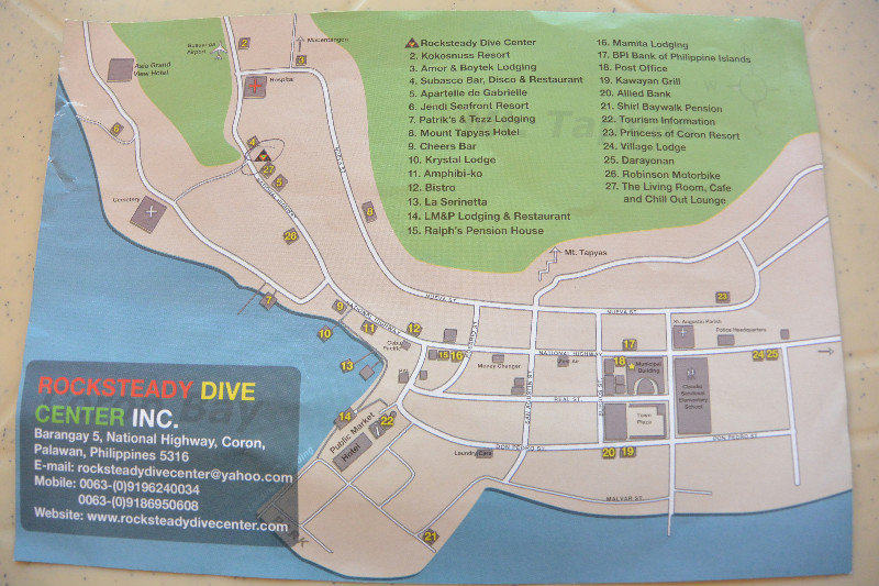 Map of Coron by Rocksteady Dive