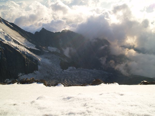 view from camp close to Gouter Hut