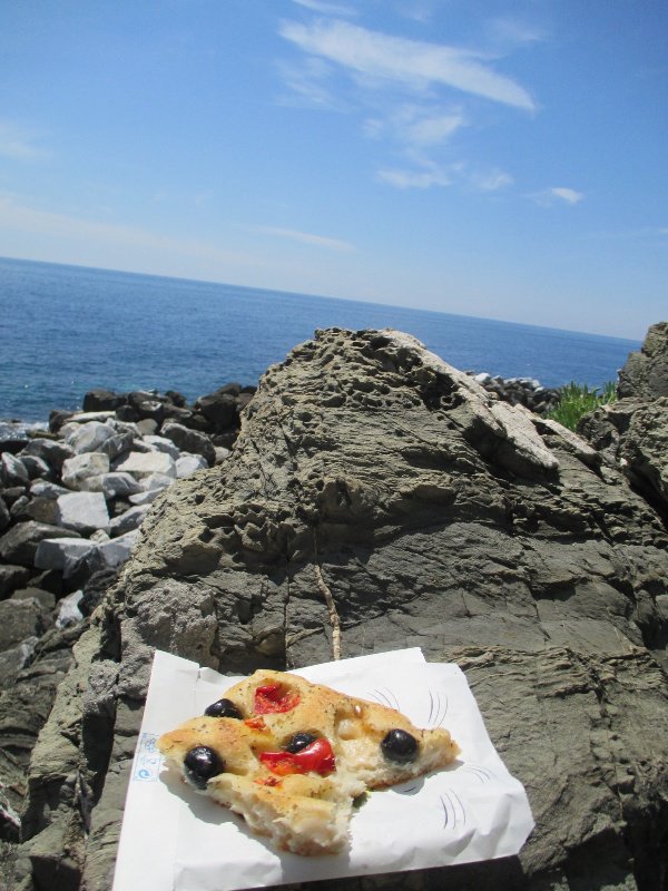Focaccia and view