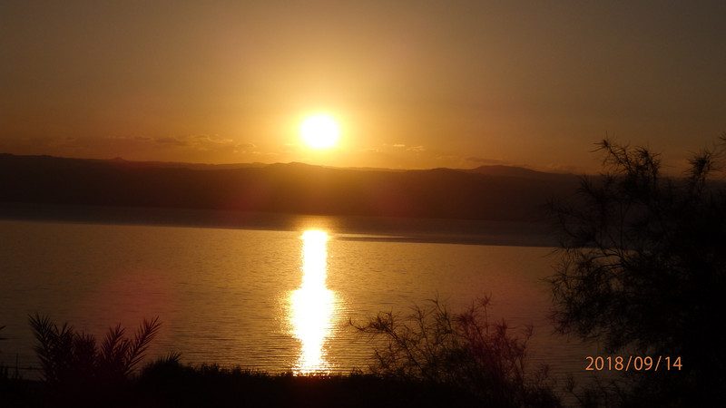 Sunset on Dead Sea