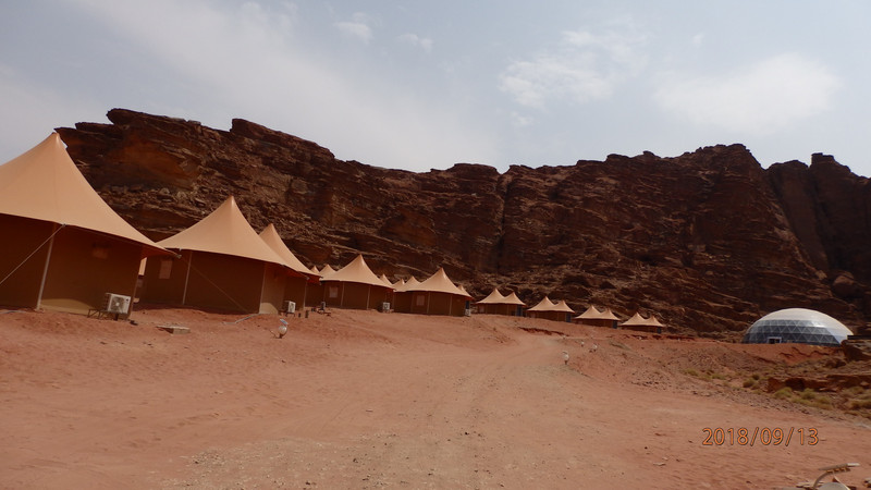 Tents in Wadi Rum