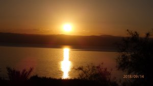 Sunset on Dead Sea