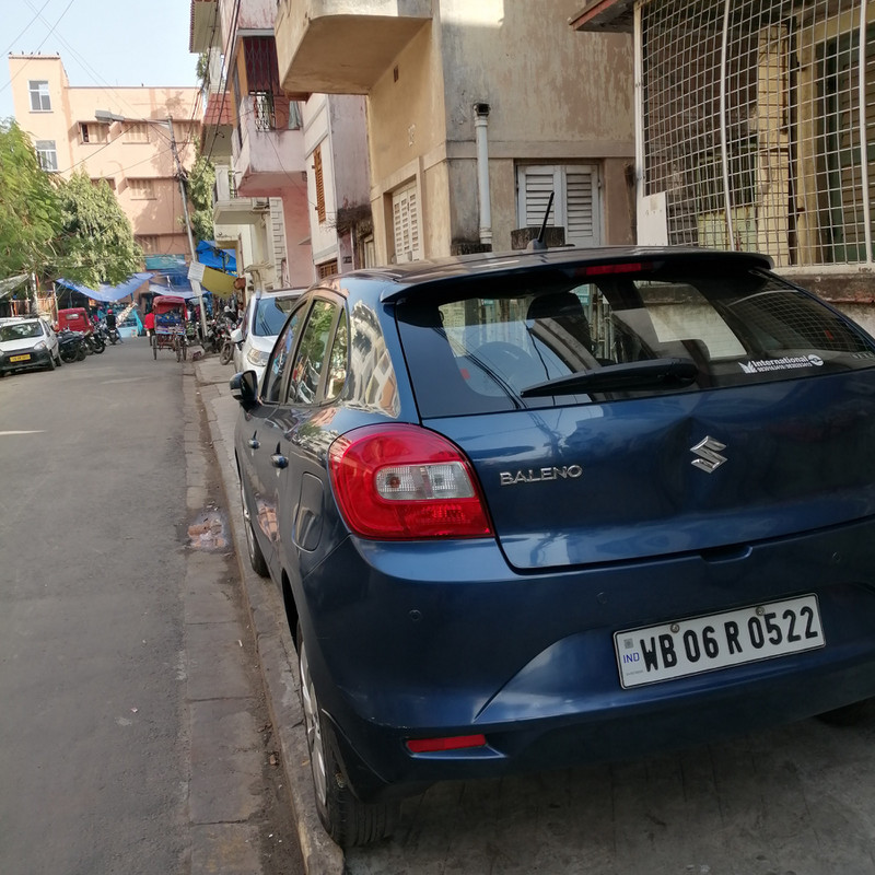 Cars parked on footpath 