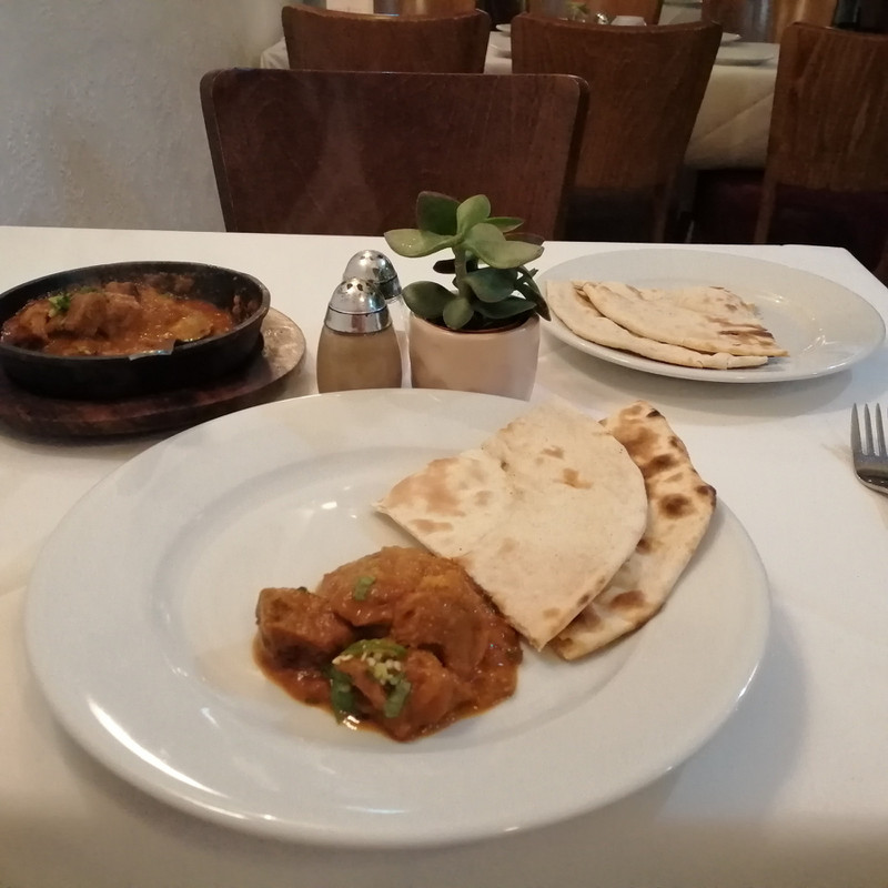 Mauri lamb curry and tandoori roti