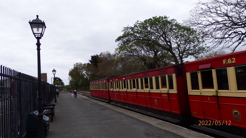 Steam train parked at Port Erin