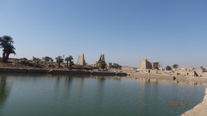 Lake in the Karnak temple premises