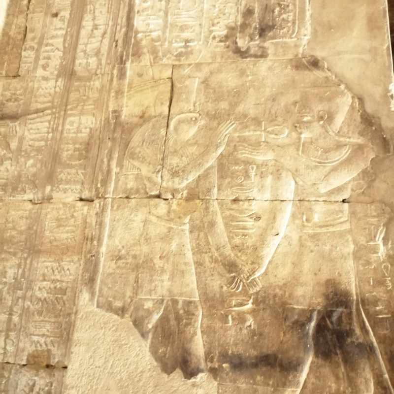 Horus leading pharoah to afterlife