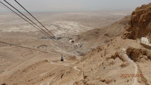 Cable cart up to the Masada fort