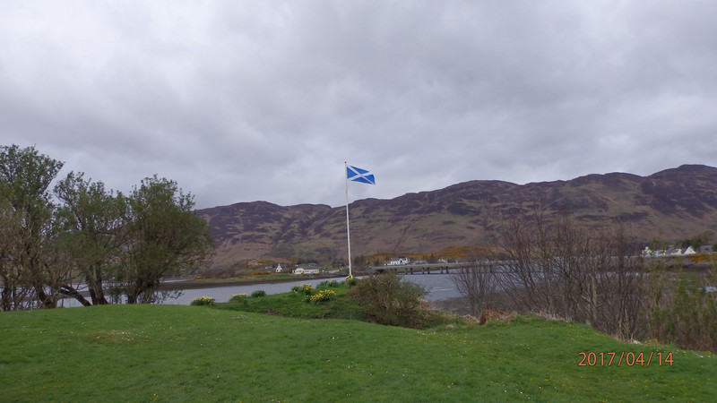 Scottish flag at castle