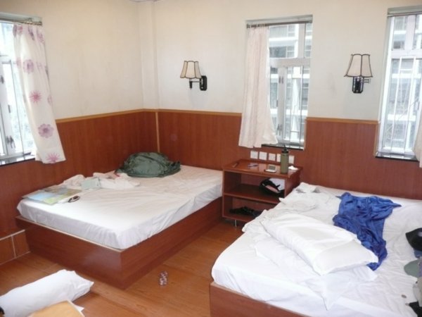 Our upgraded room at the USA Hostel.