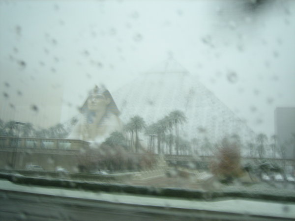 Luxor covered in snow