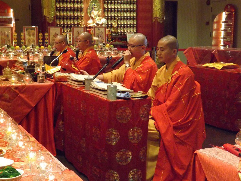 The monks chanting