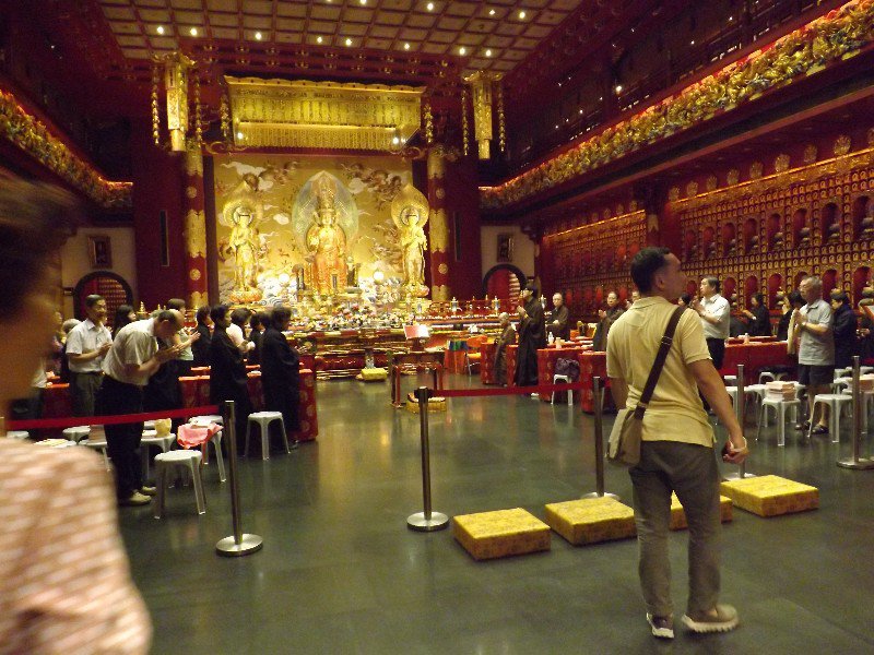 Inside the relic temple