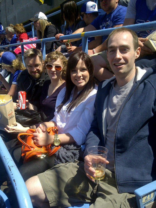Aaron, Laura, Alana, Dale at the Blue Jays