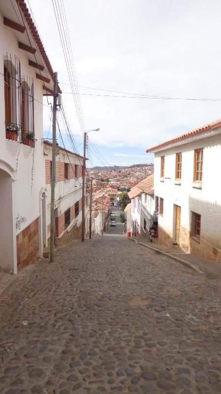 Street up to the mirador in Sucre