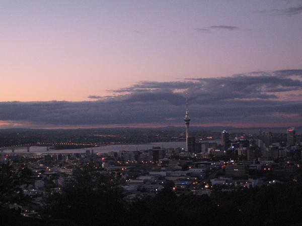 Sunset over the Sky Tower