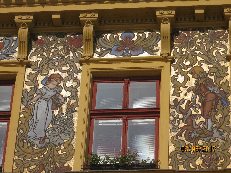 Painted facade of burgher house