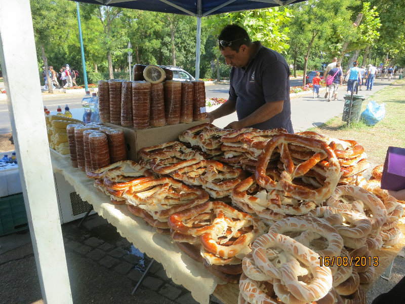 Hungarian pretzel vendor