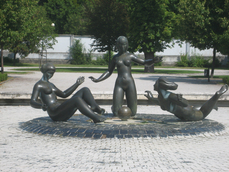 Naked girls fountain