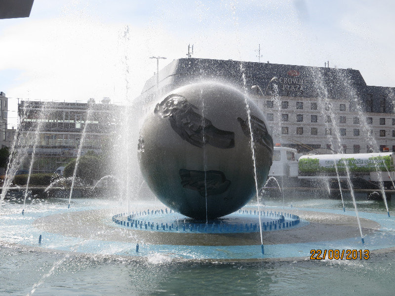 Earth - planet of peace fountain