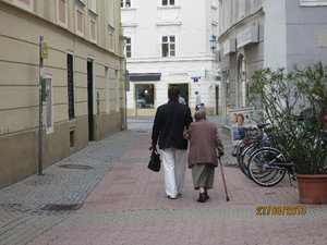 Grandma out for a stroll!