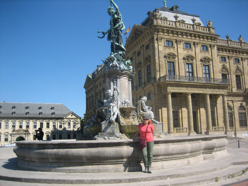 "Franconia-"Fountain in front of the Würzburg Residence