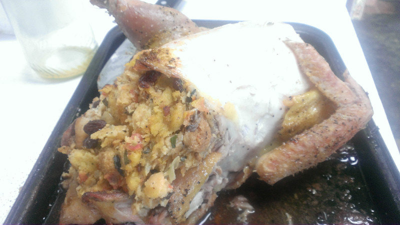 Delicious chicken with stuffing