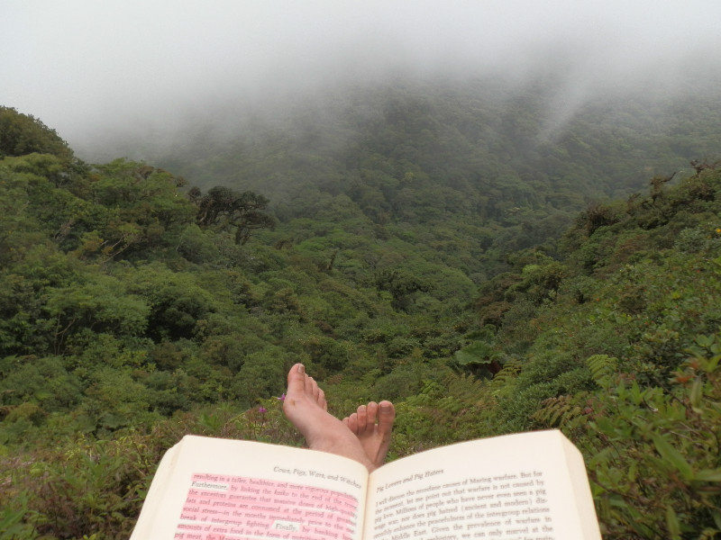 Reading on a Mountain in Monteverde