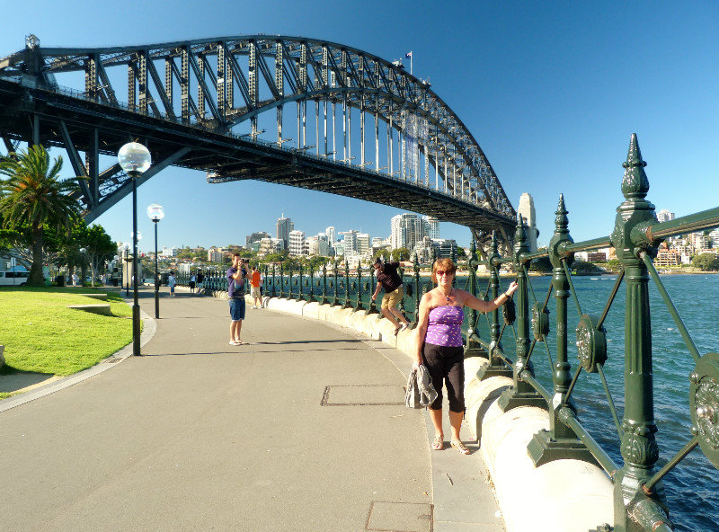 Sydney Harbour Bridge with poser