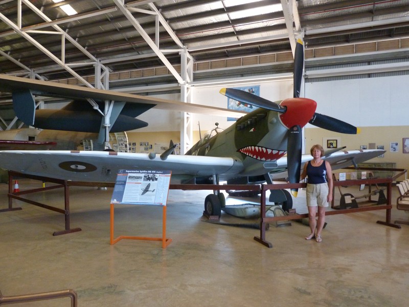 2 Christine & Spitfire at Aviation Museum