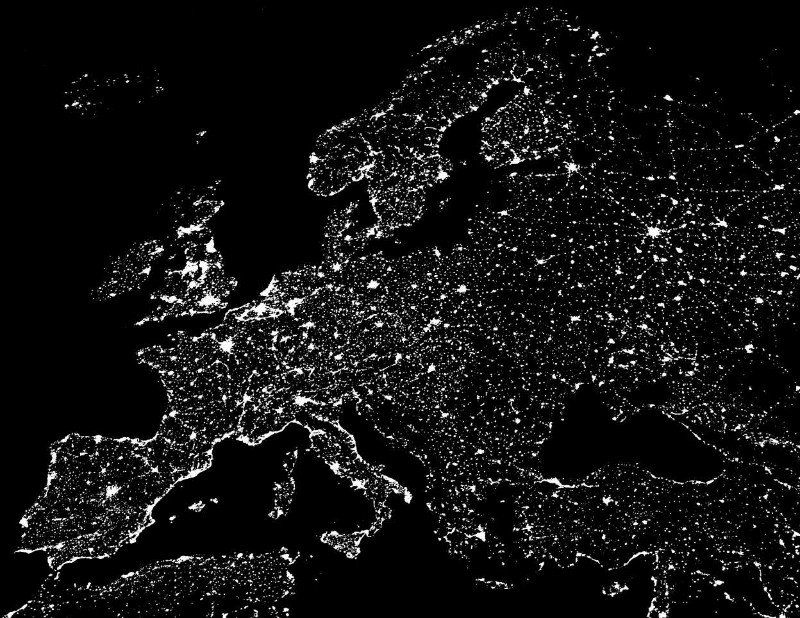 Europe-at-night