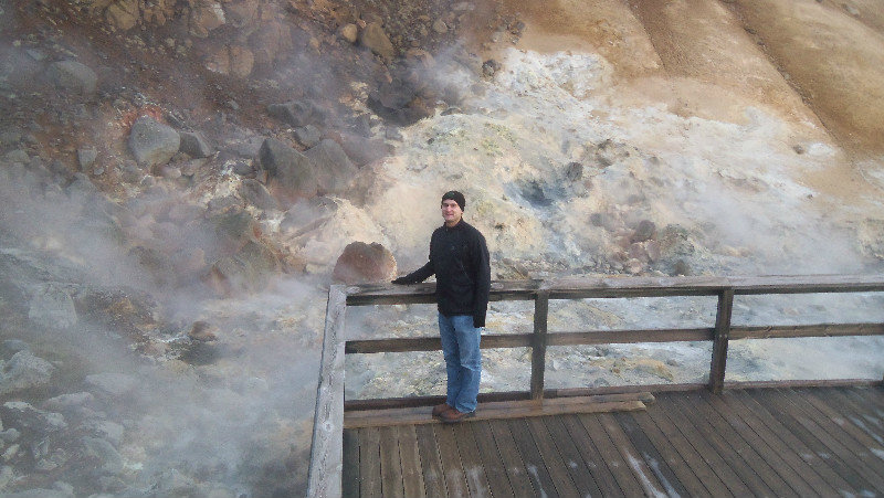 Posing with the Geothermal Springs
