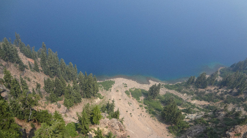 Looking down on Crater Lake