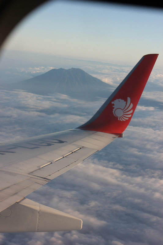 Flying into Lombok you could see Mt. Rinjani