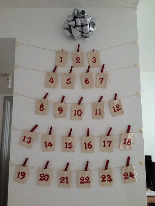 Advent Calendar . Made it all myself - including the bow!