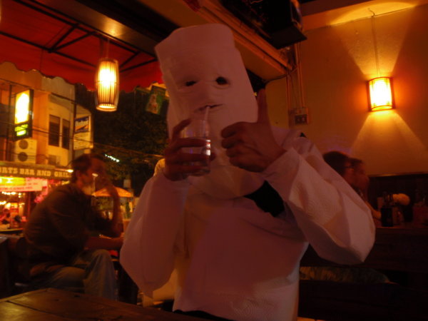 Me on Halloween.... dont ask me what i was going for...I think a mummy